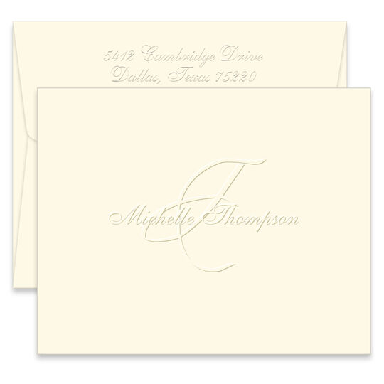 Embossed Monte Carlo Folded Note Cards